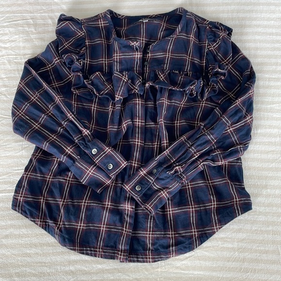 Madewell Button Plaid Flannel - Picture 1 of 3